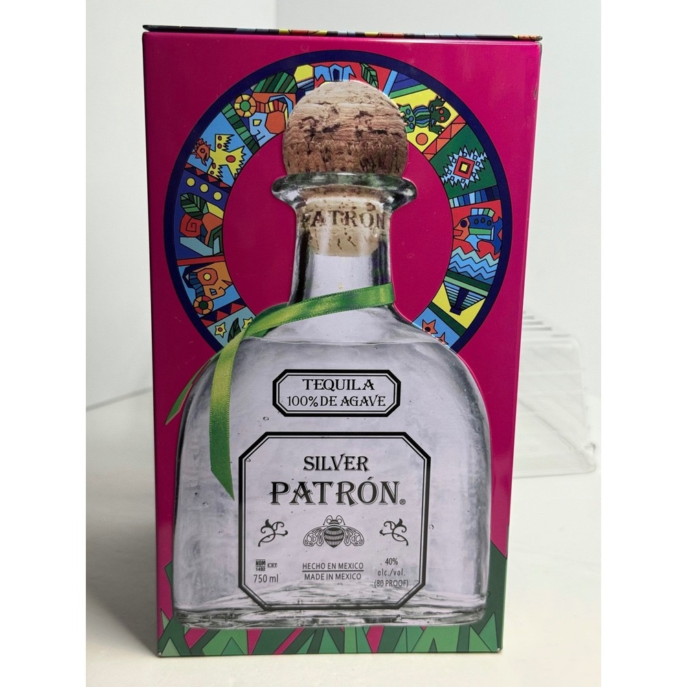 Patron Silver Tequila Empty Box for Decorative Display‎ - minor flaw